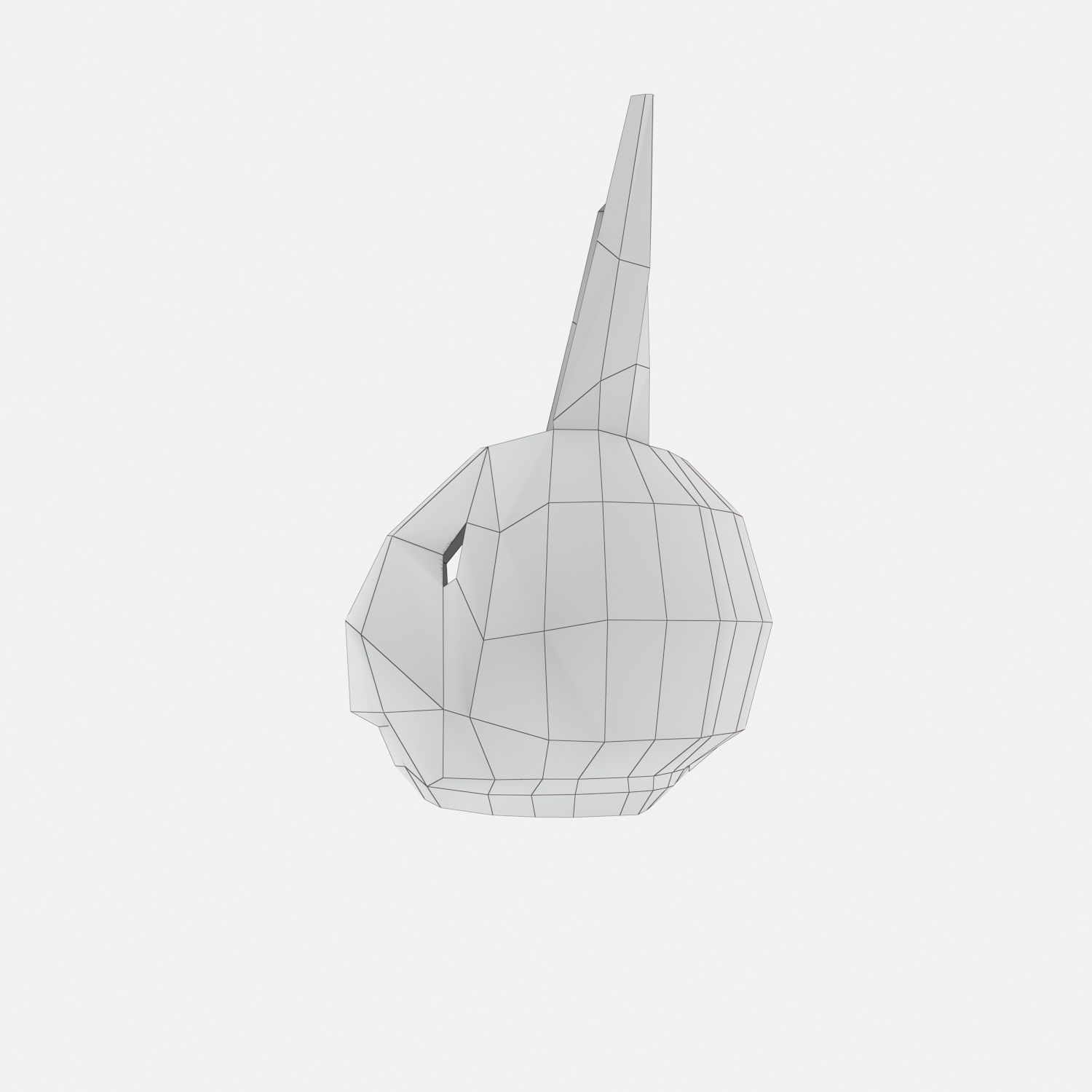 Paper Rabbit Mask Low-poly 3D model_6