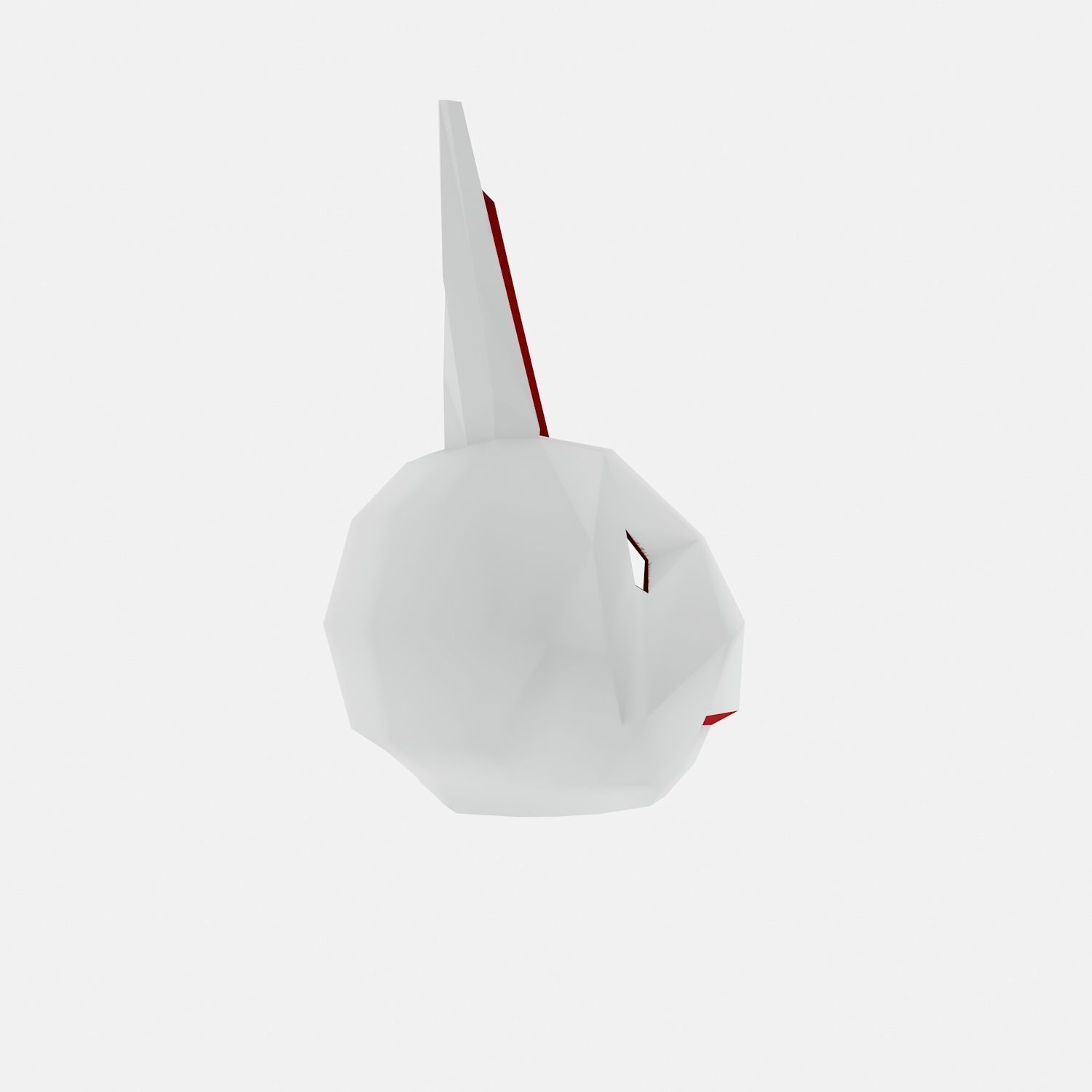 Paper Rabbit Mask Low-poly 3D model_3