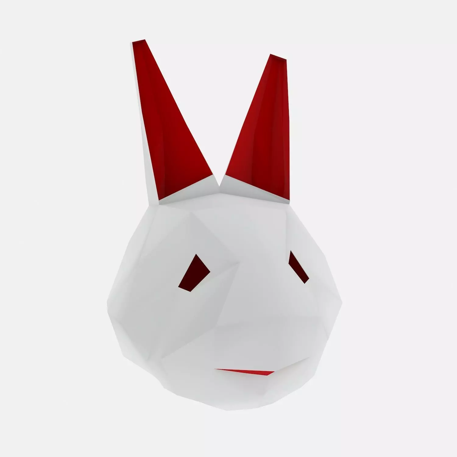 Paper Rabbit Mask Low-poly 3D model_0