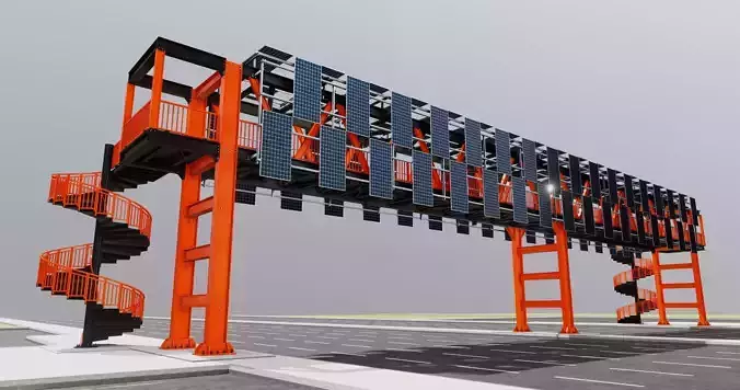Solar Pedestrian Overpass Type-1 3D model