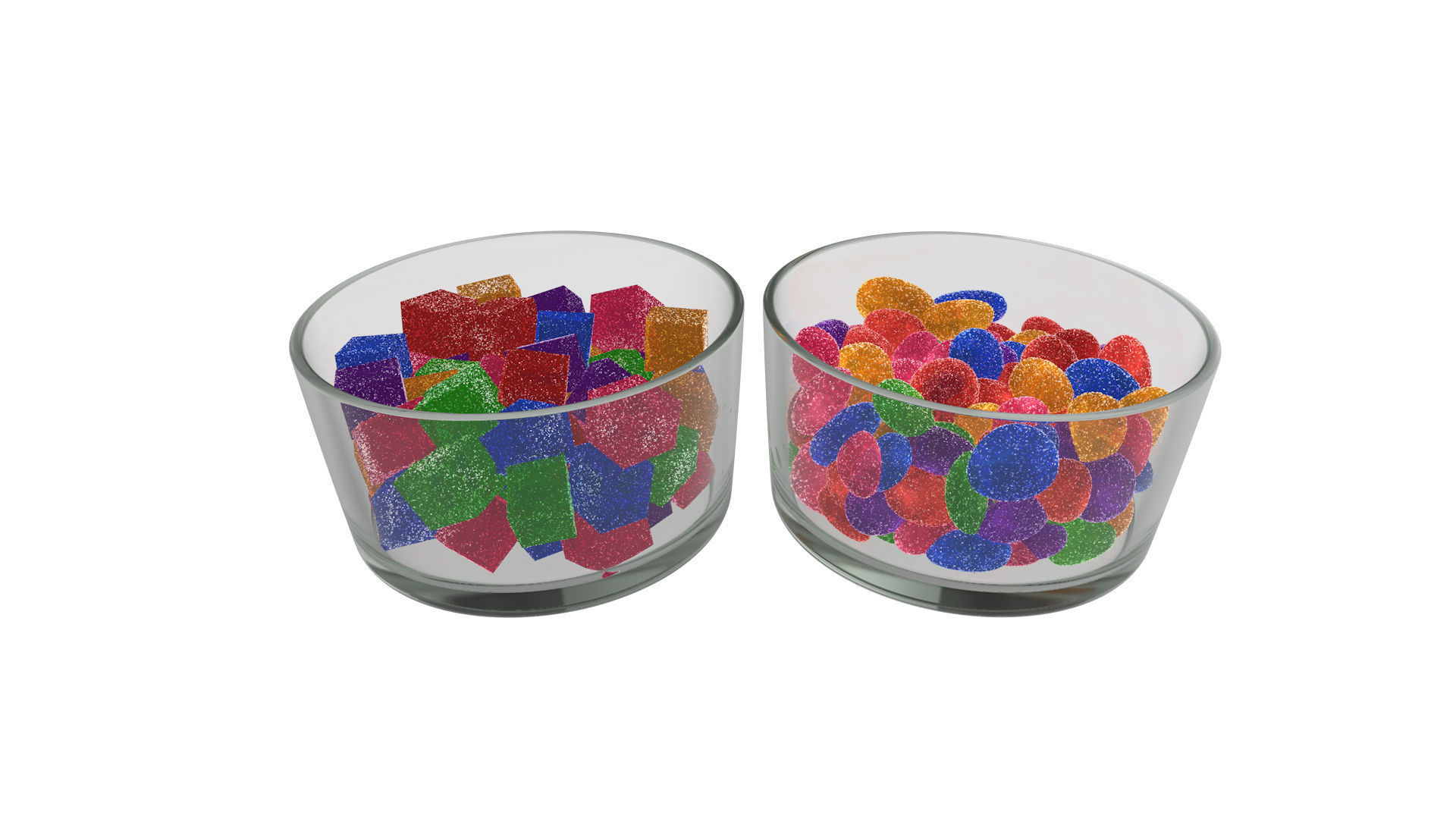 Fruit Jelly Sugar Gummy Candy Beans 3D model_2