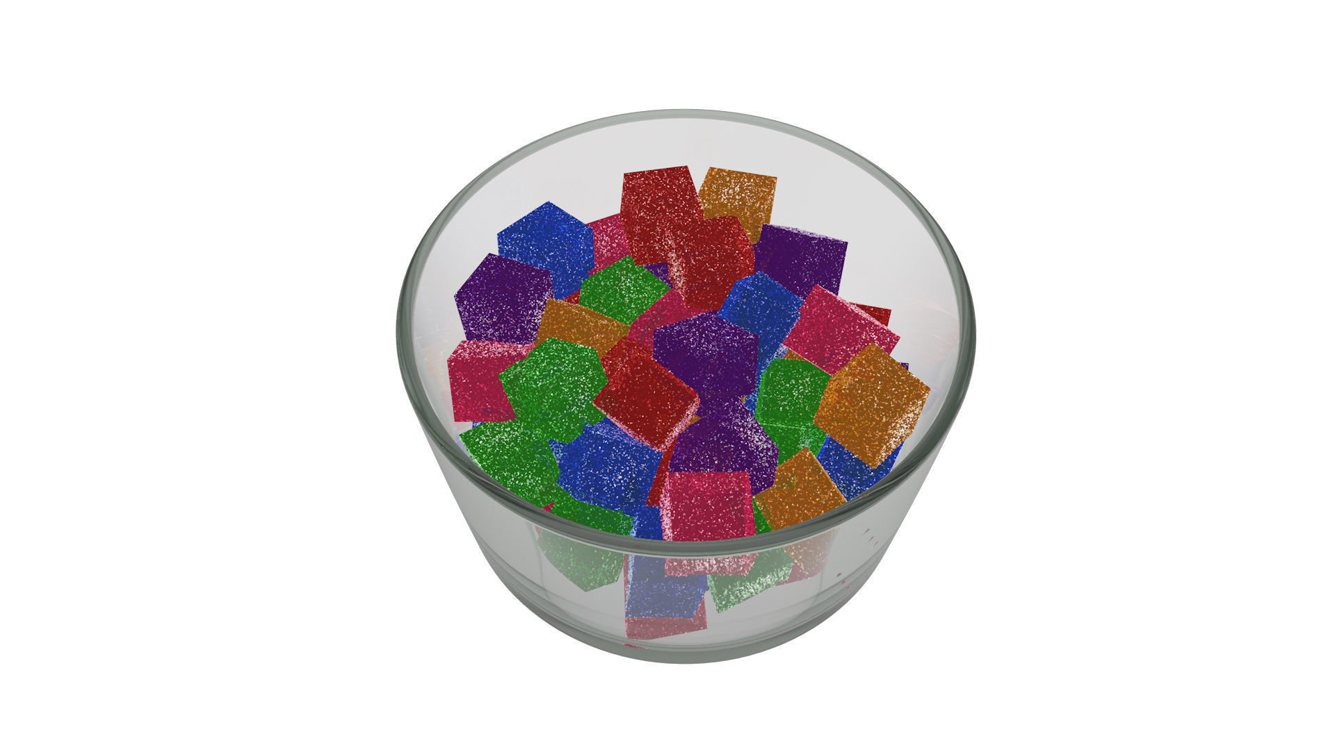 Fruit Jelly Sugar Gummy Candy Beans 3D model_3