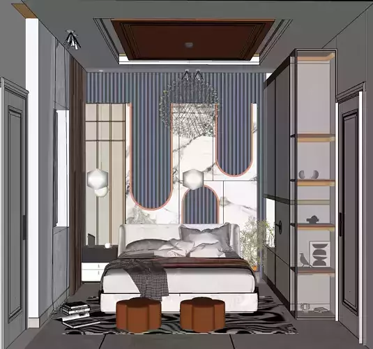 Textural Tapestry  with enscape settings - Sketchup File 