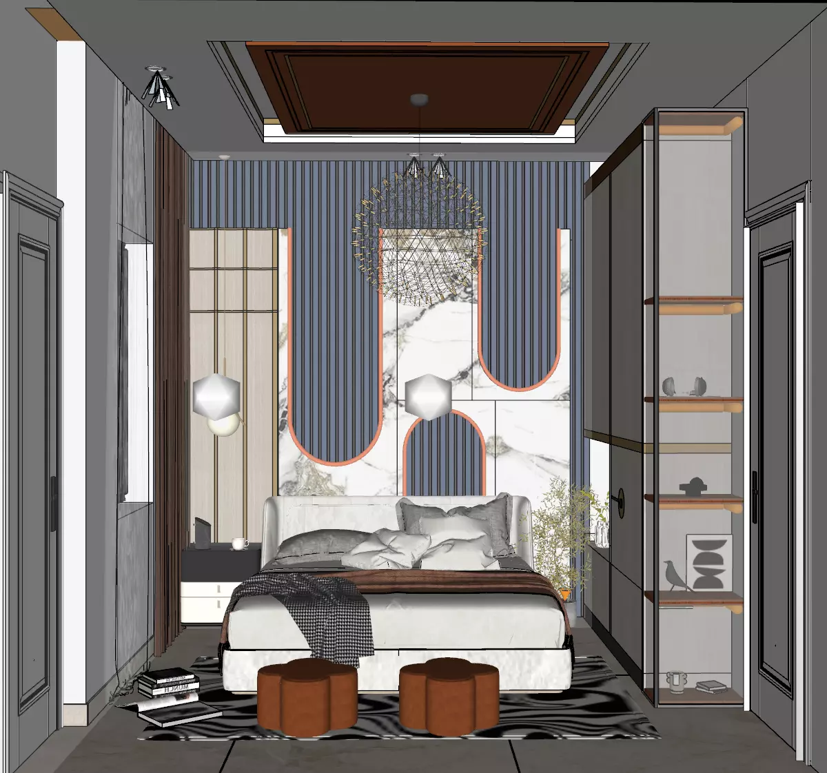 Textural Tapestry with enscape settings - Sketchup File 3D model_0