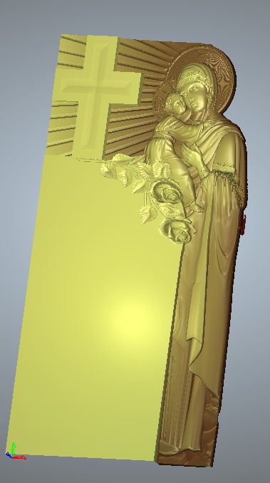 Monument with maria and jesus 3D model_1