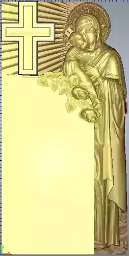 Monument with maria and jesus