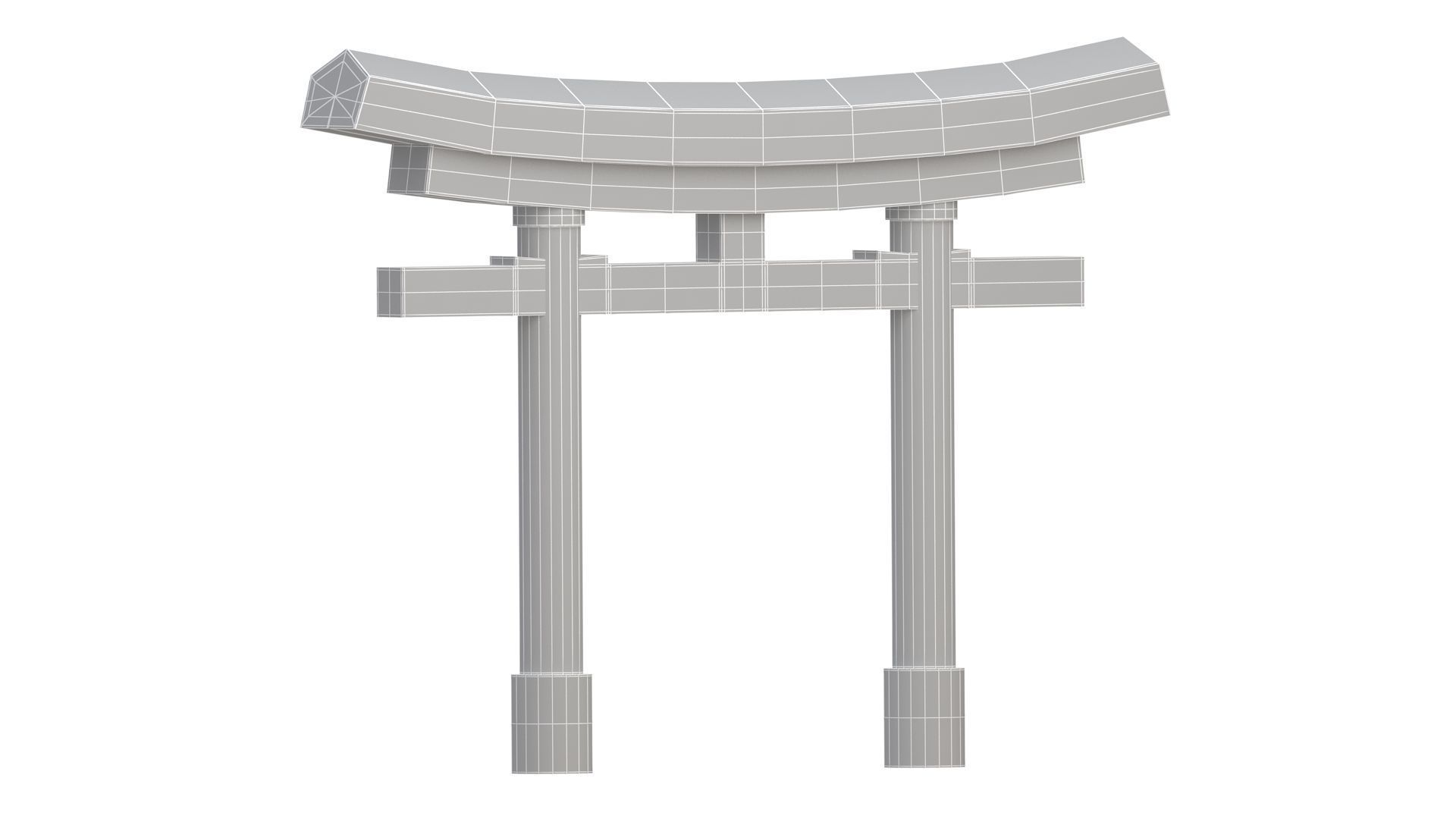 Torii Gate 3D model_7