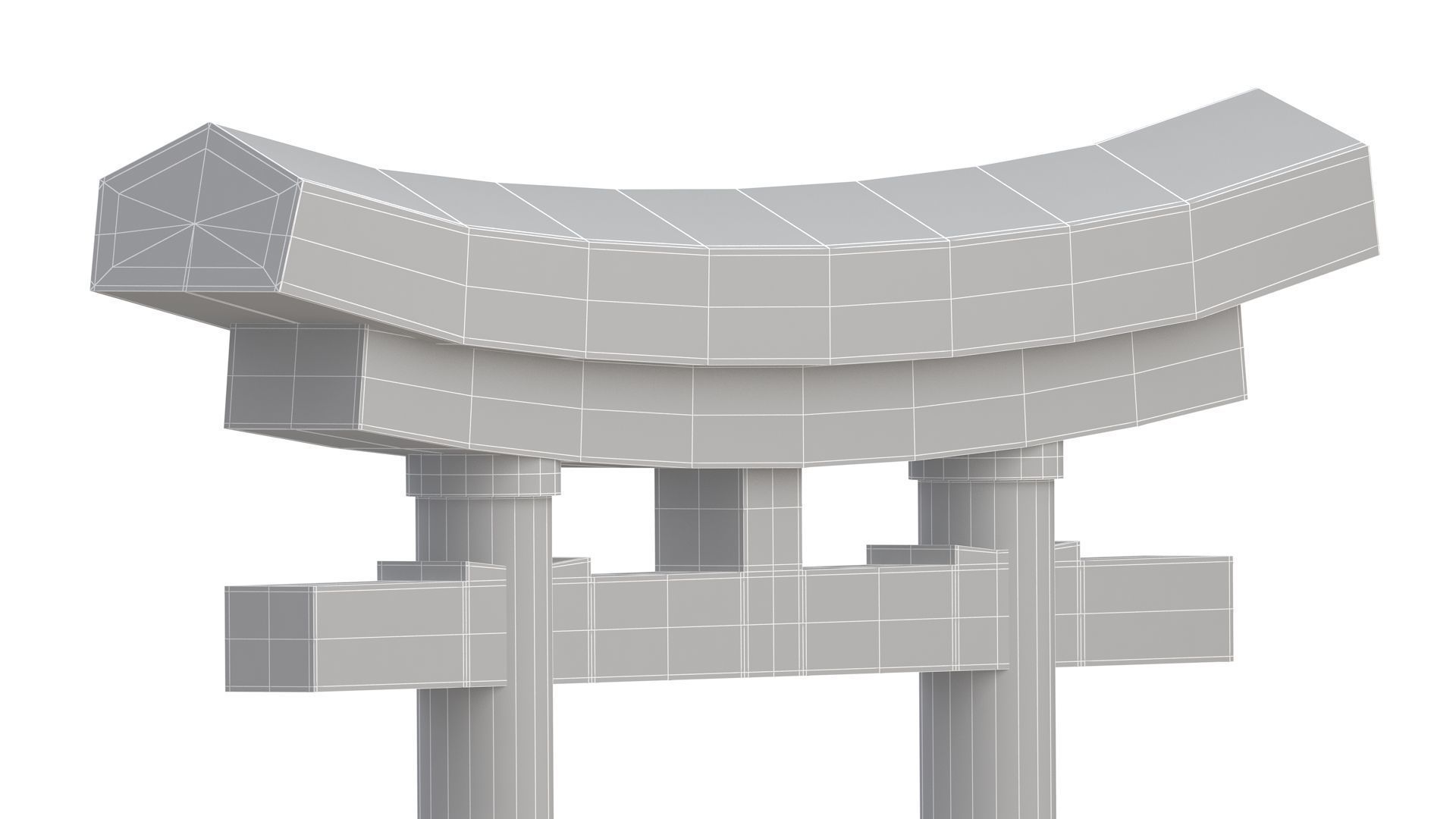 Torii Gate 3D model_8