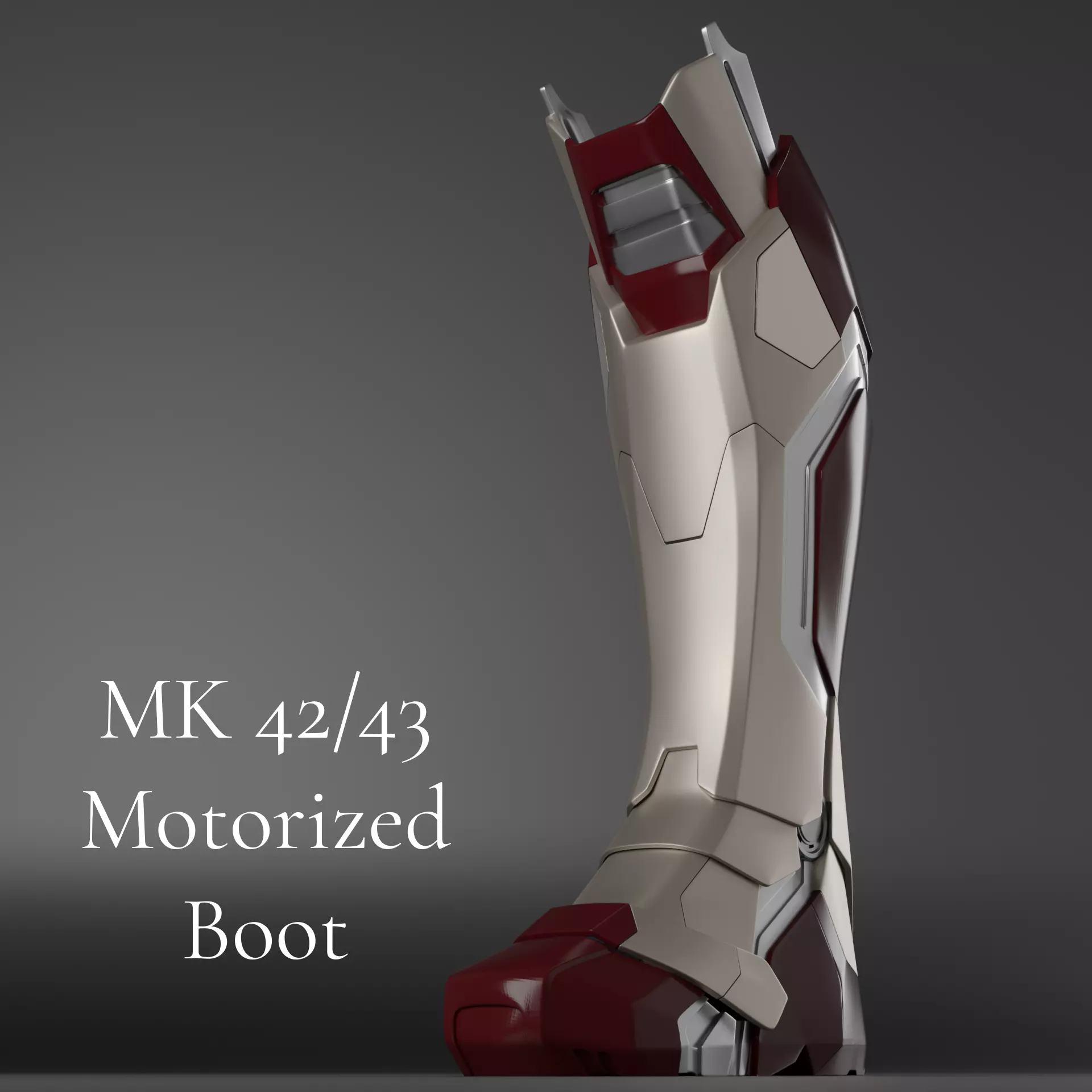 Iron Man Motorized MK 42 and 43 3D Printable Boot 3D print model_1