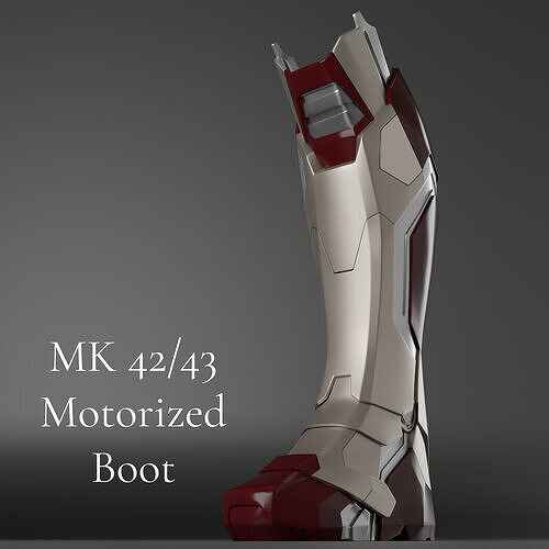 Iron Man Motorized MK 42 and 43 3D Printable Boot 3D print model