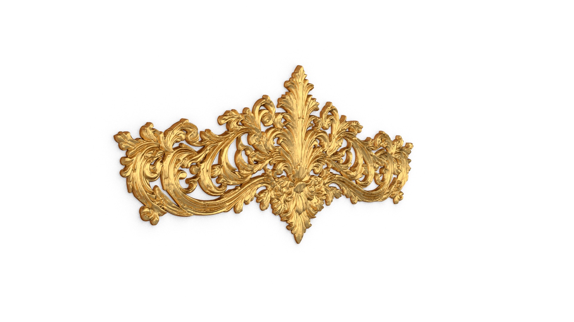 Classic decor ornament carved 48 3D model_2