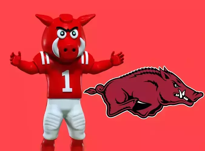 NCAA - University of Arkansas Razorbacks mascot - 3d print