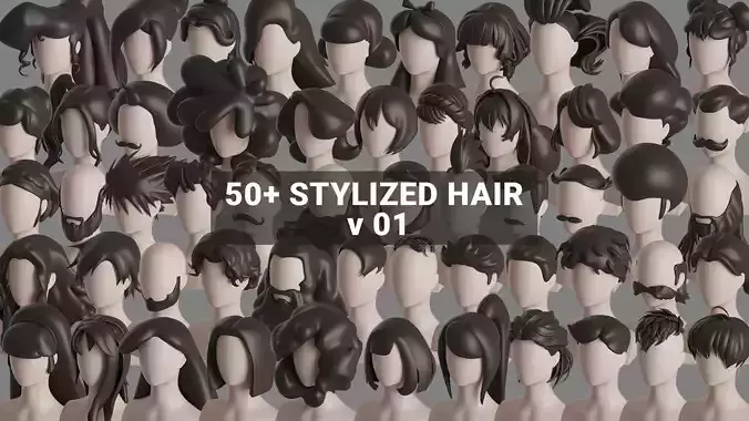 Stylised Hair Collection v 01