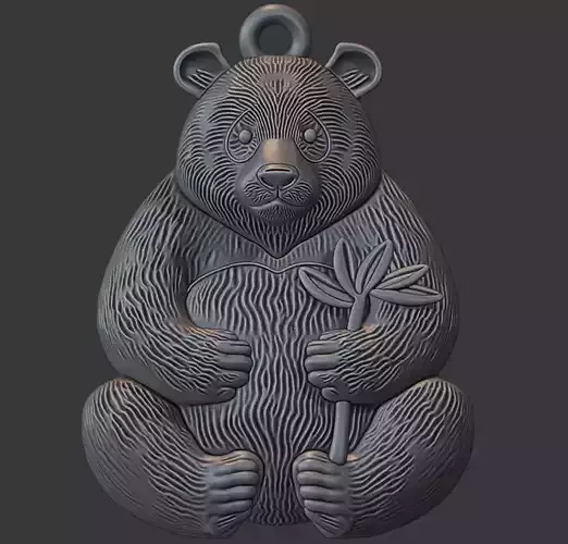 Panda pendant 3D print model