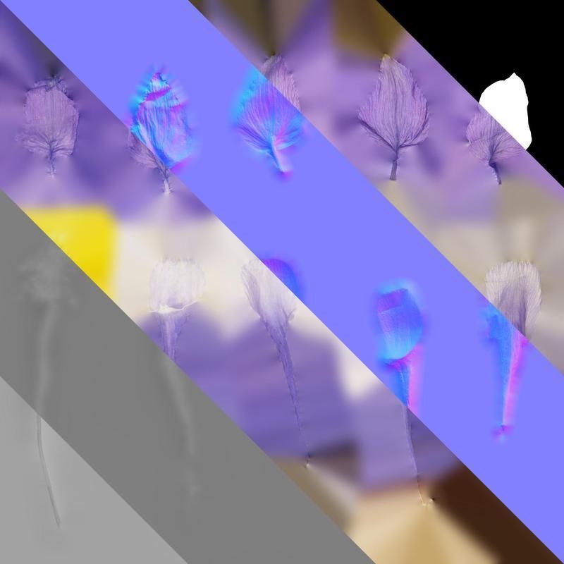 Anydrafts Aquilegia glandulosa Flower 05 Texture_8