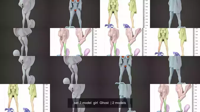 set 2 model  girl  Ghost 