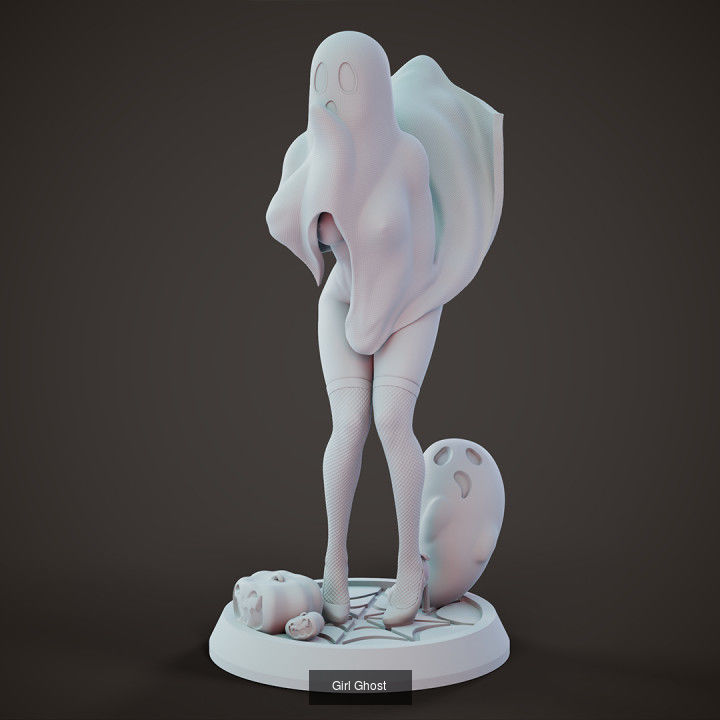 set 2 model girl Ghost 3D Model Collection_1