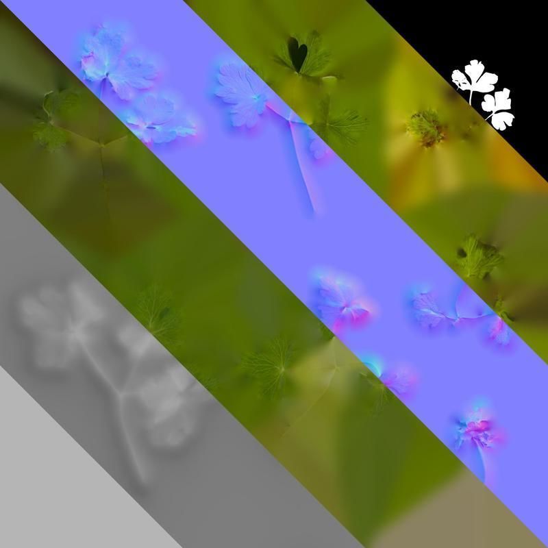 Anydrafts Aquilegia glandulosa Leaf 03 Texture_8