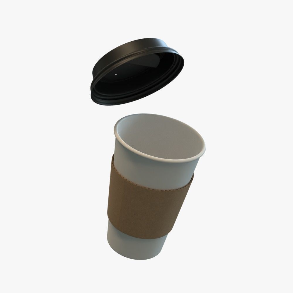 Paper Coffee Cup 3D model_4