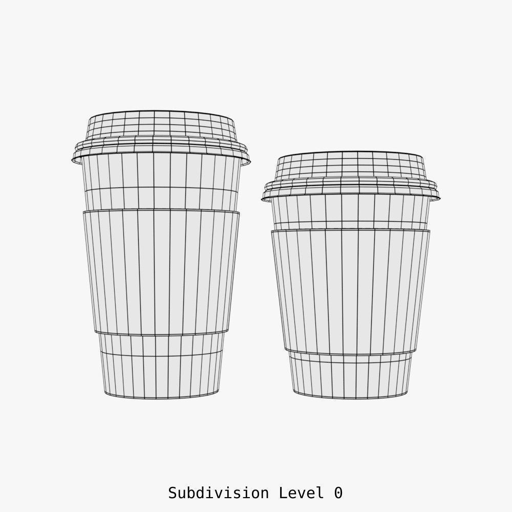 Paper Coffee Cup 3D model_10