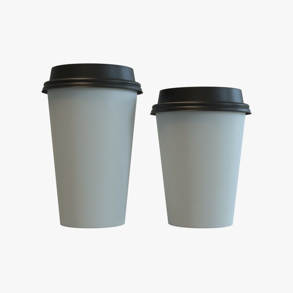Paper Coffee Cup 3D model_9