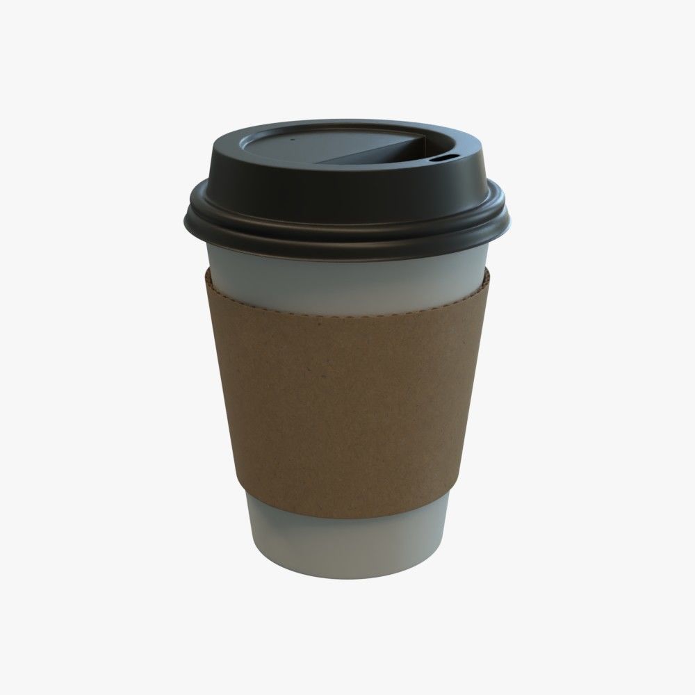 Paper Coffee Cup 3D model_3