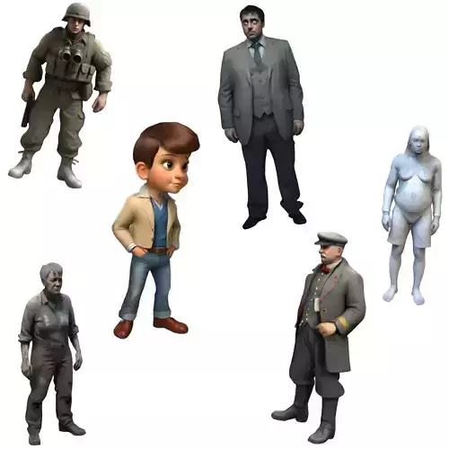 Collection of Various Character Models 3D print model
