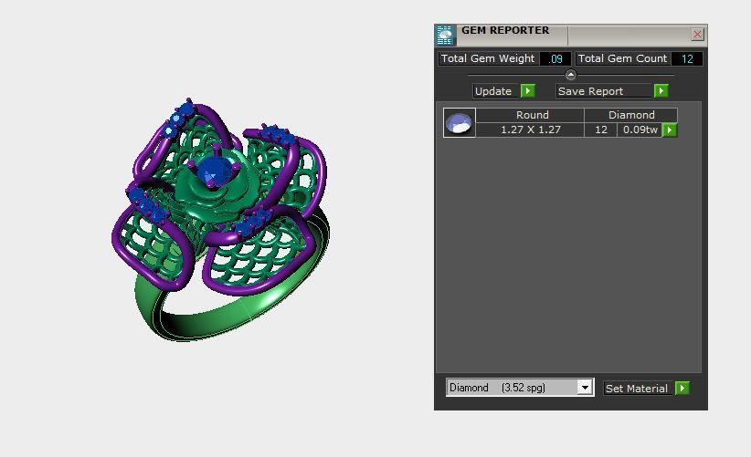 Flower Rings 3D print model_3