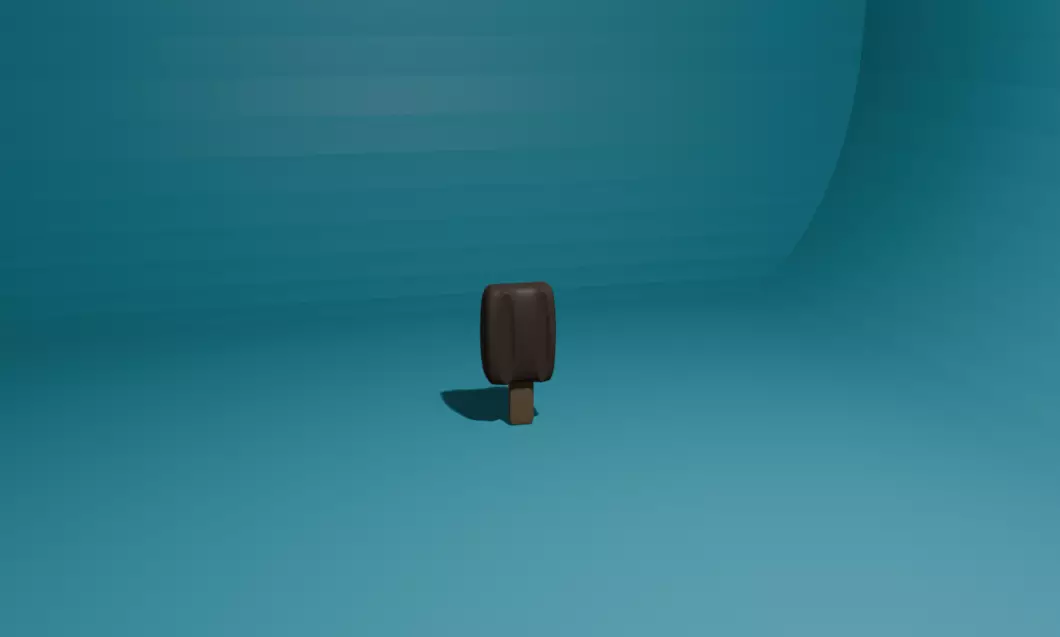 3D model of ice cream  Low-poly 3D model_0