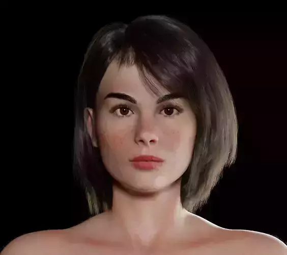 Realistic Female Rigged V 2 Low-poly 3D model