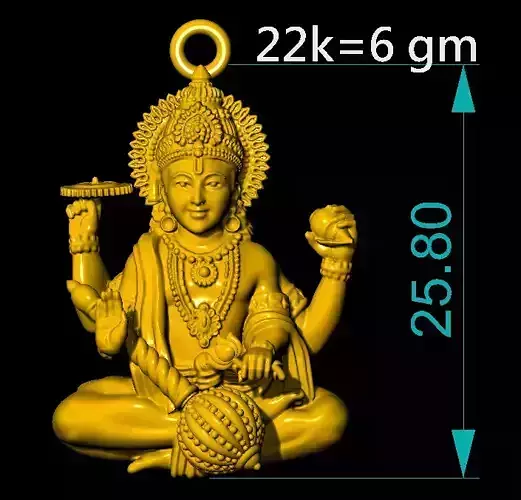 vishnu god pendent
