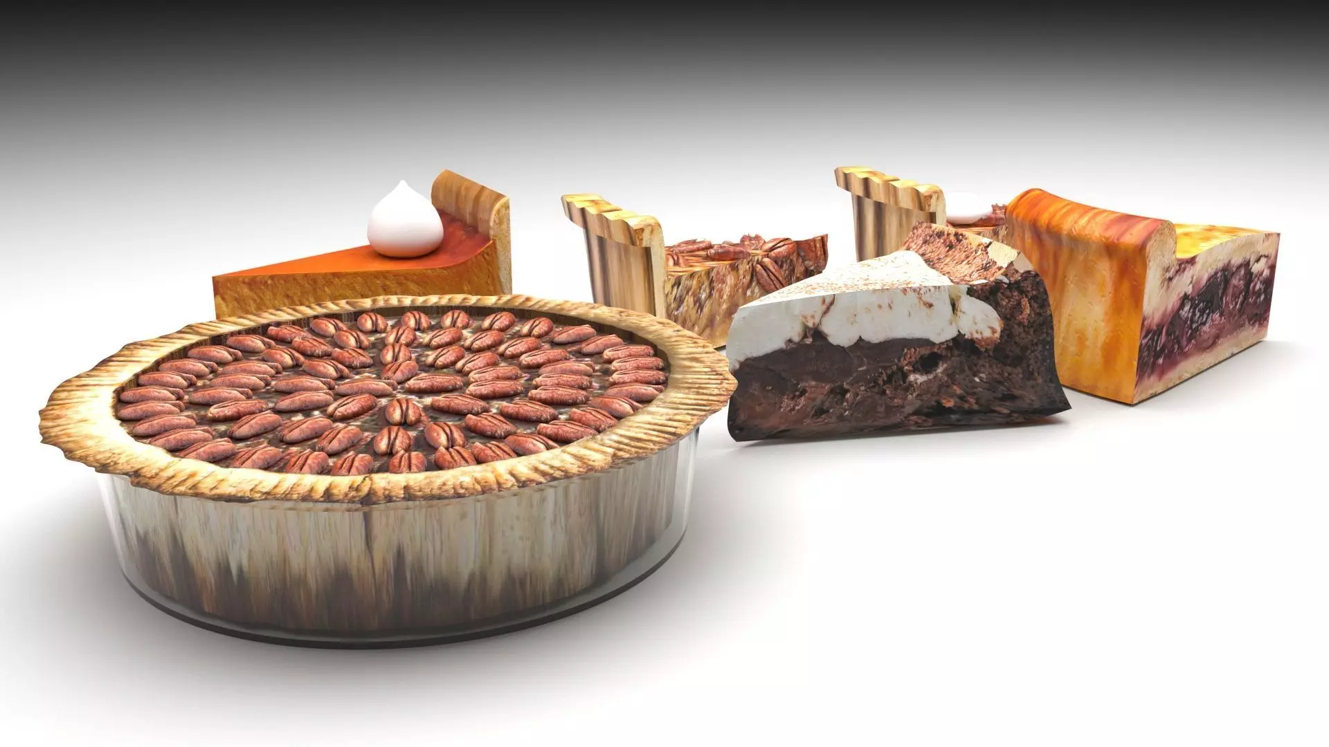 Thanksgiving Desserts Collection 3D model_0