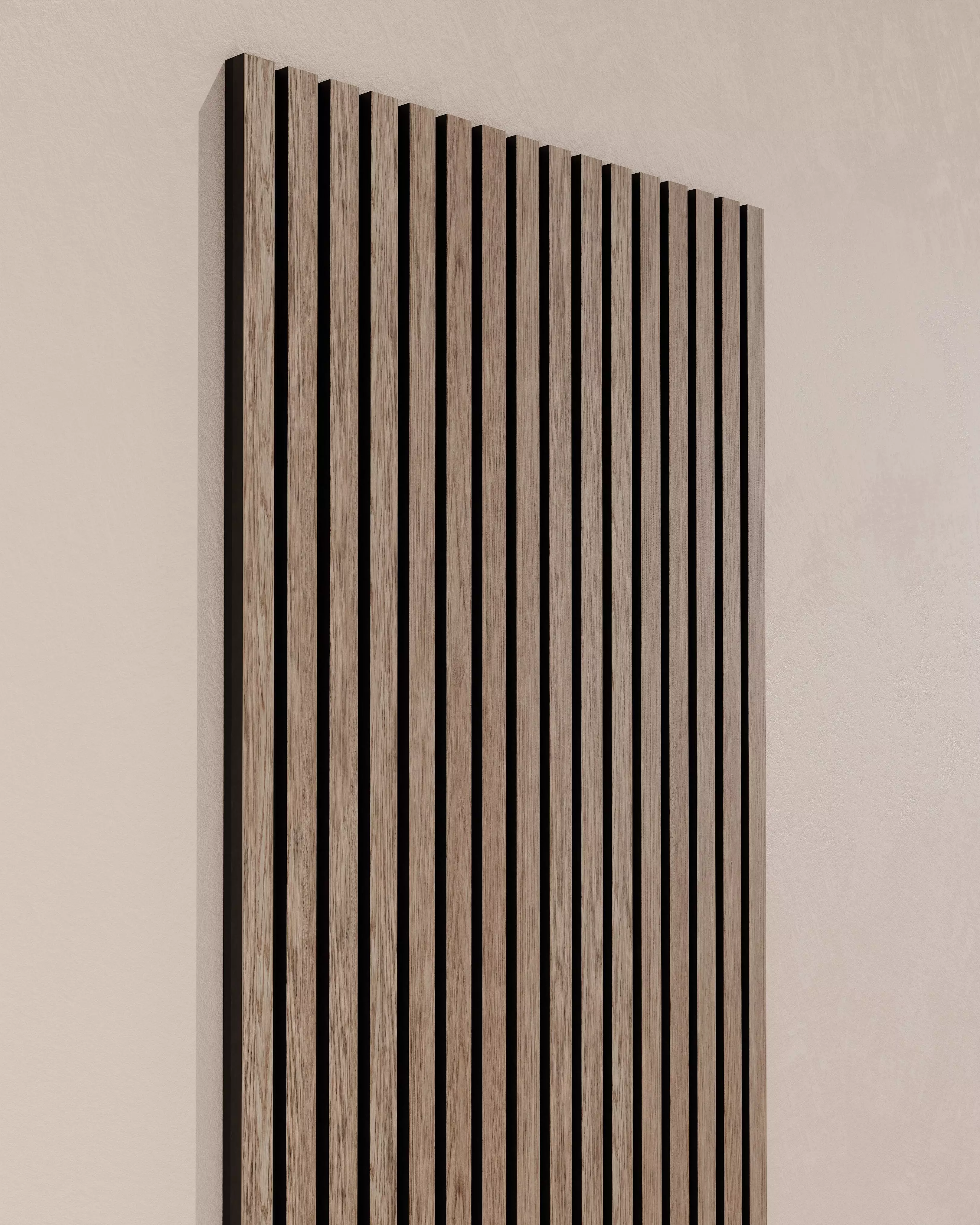 Acoustic wall panels oak Low-poly 3D model_0