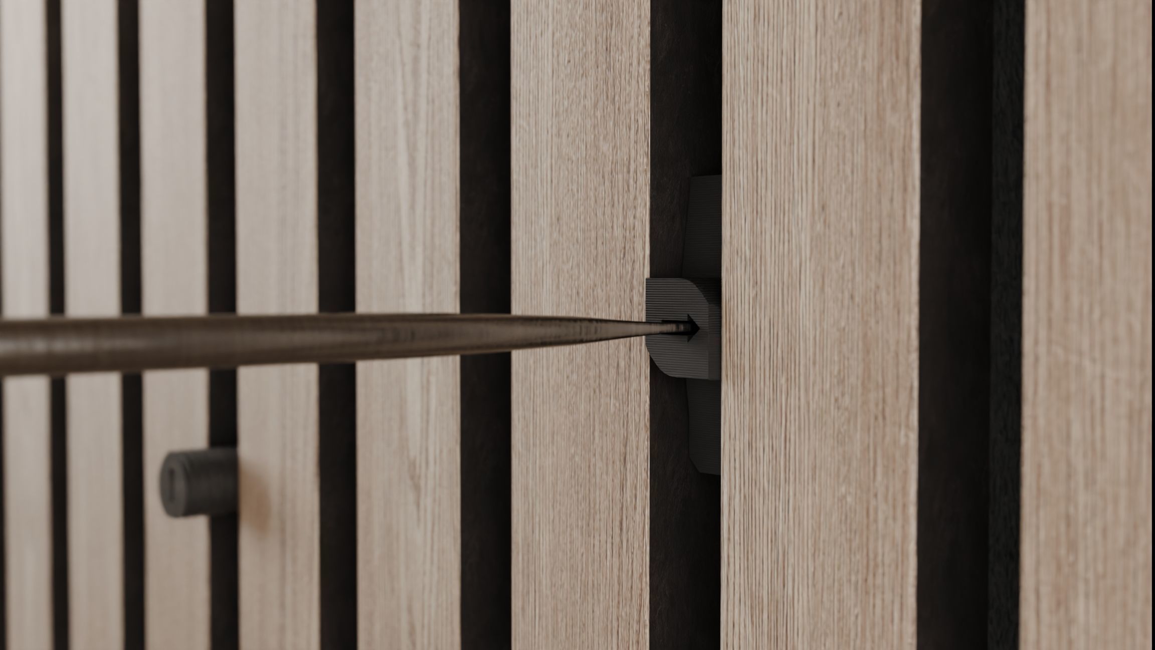 Acoustic wall panels oak Low-poly 3D model_7