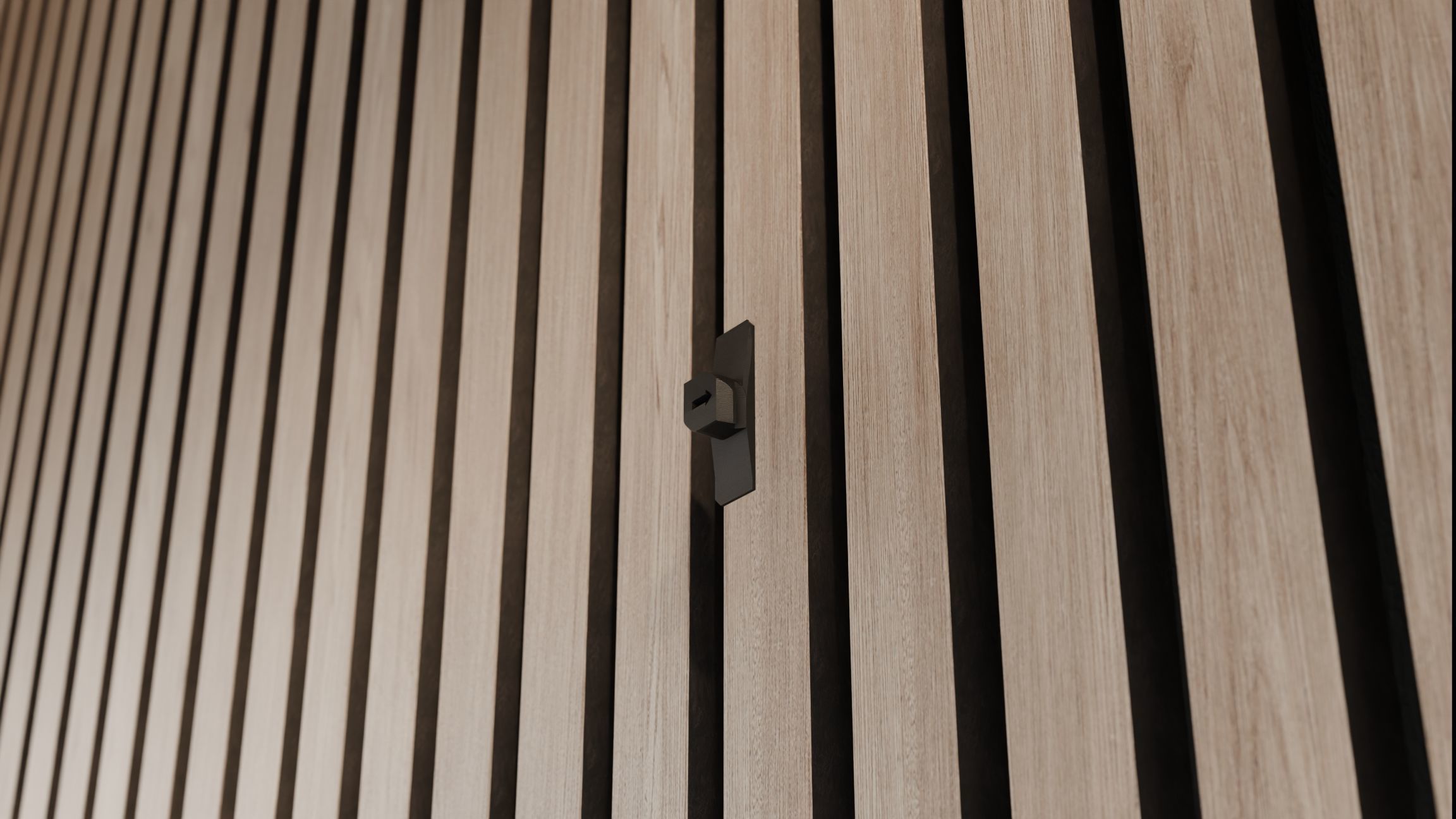 Acoustic wall panels oak Low-poly 3D model_6