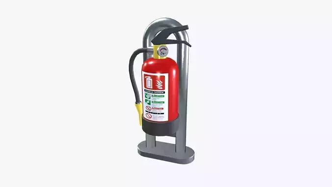 Fire Extinguisher Low-poly 3D model