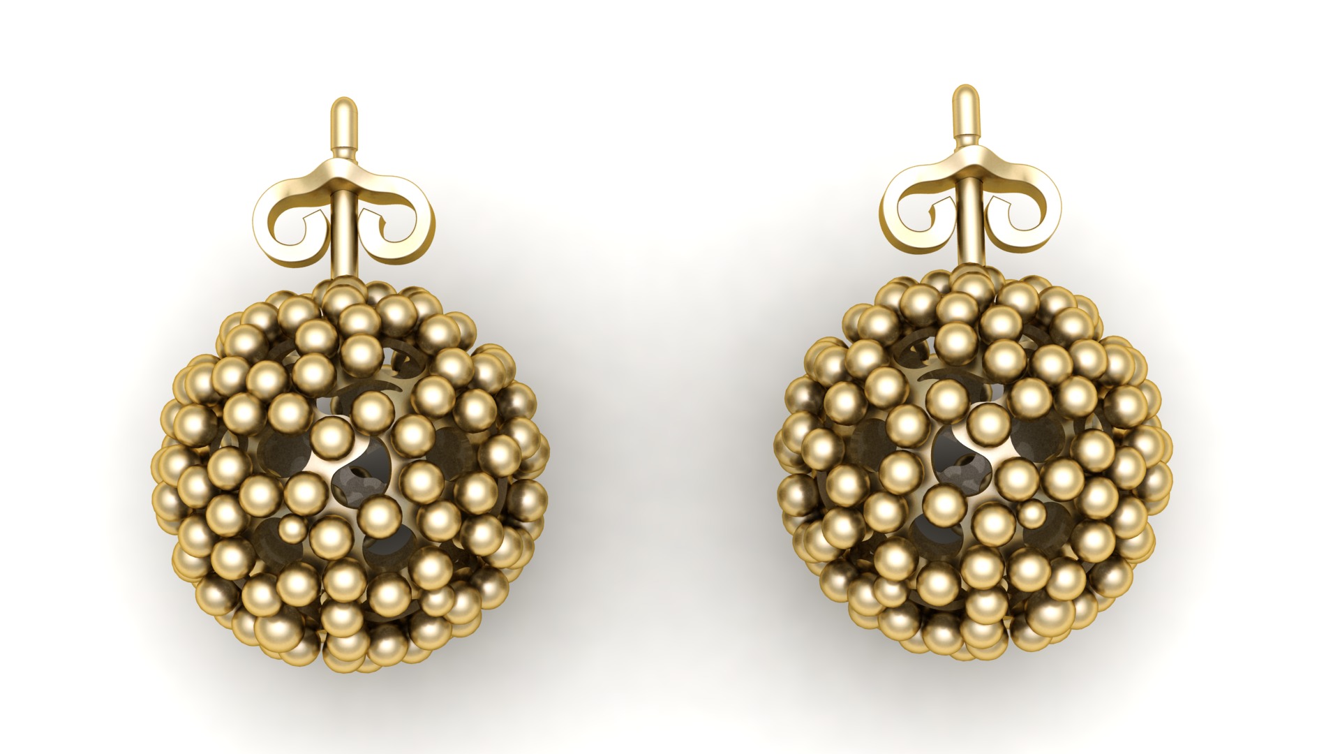 GOLDEN BUBBLE STYLE LOCKET SET 3D PRINTABLE MODEL 3D print model_3