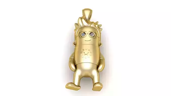 BOY CARTOON CHARACTER PENDANT 3D PRINTABLE MODEL