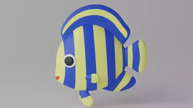 Cartoon Cute Fish 3D model
