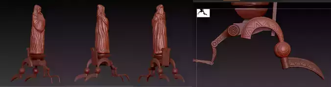 star wars holographic darth sidious with mechno chair