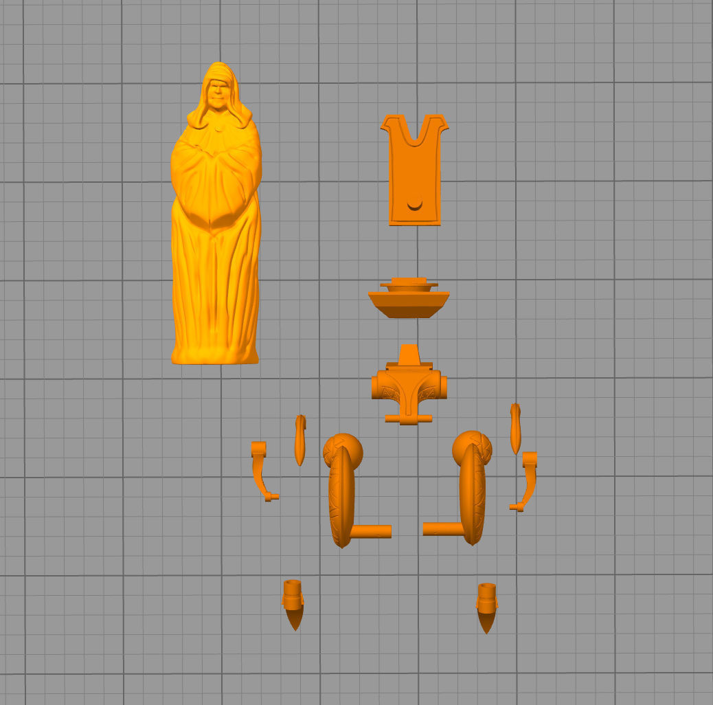 star wars holographic darth sidious with mechno chair 3D print model_1