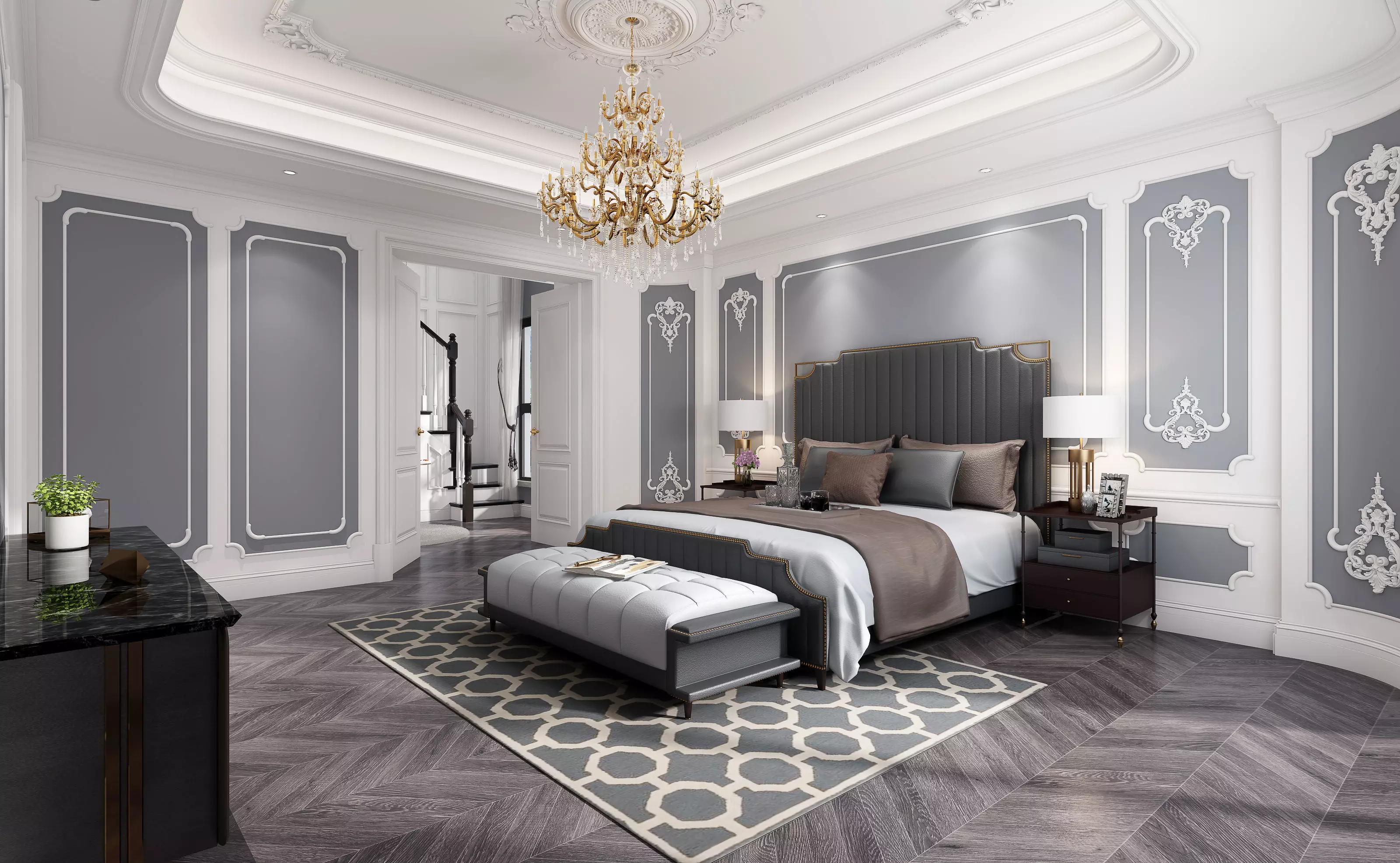 bedroom interior 3D model_0