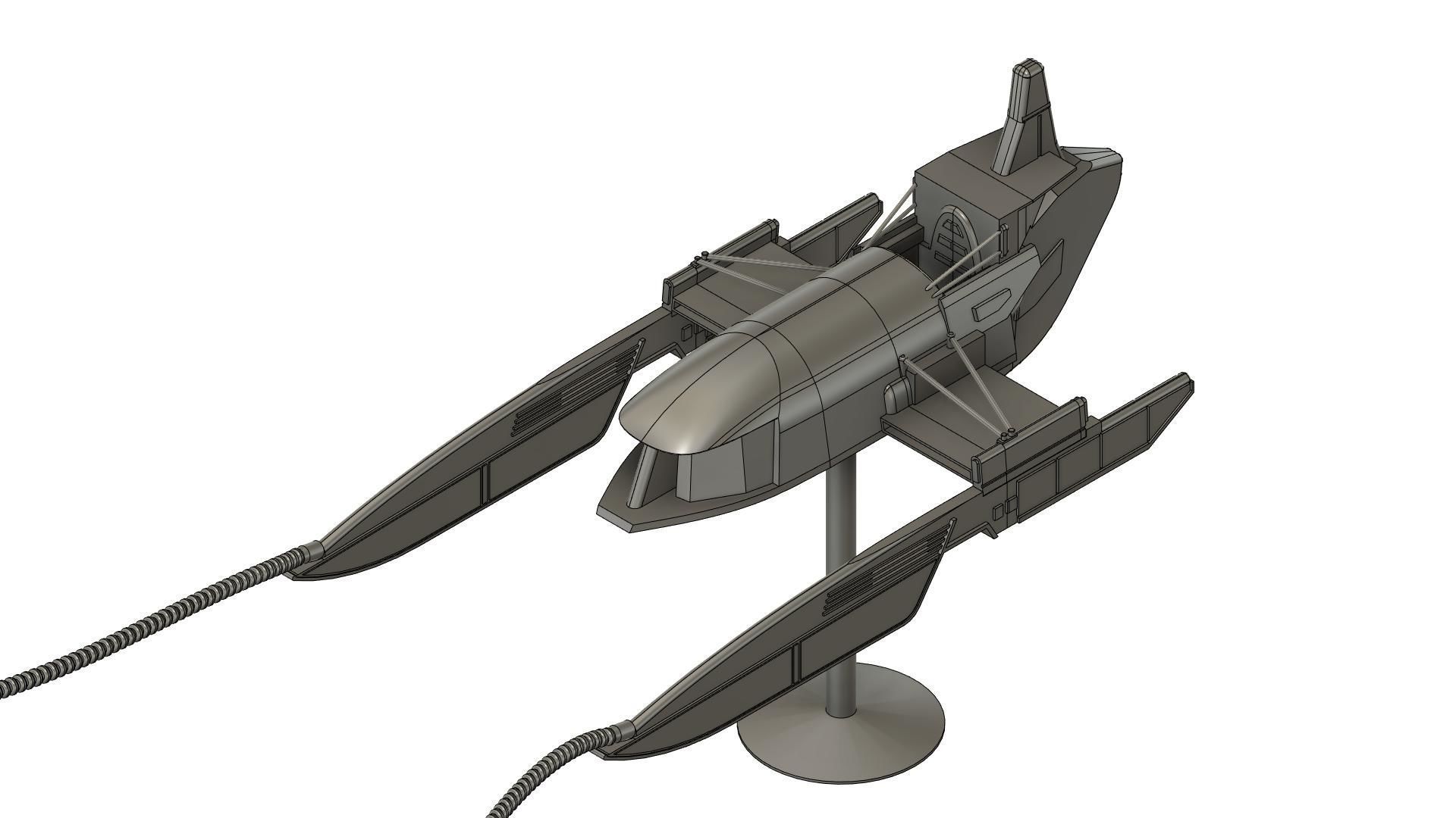 Star wars  mars guo s pod racer 3D print model 3D print model_9