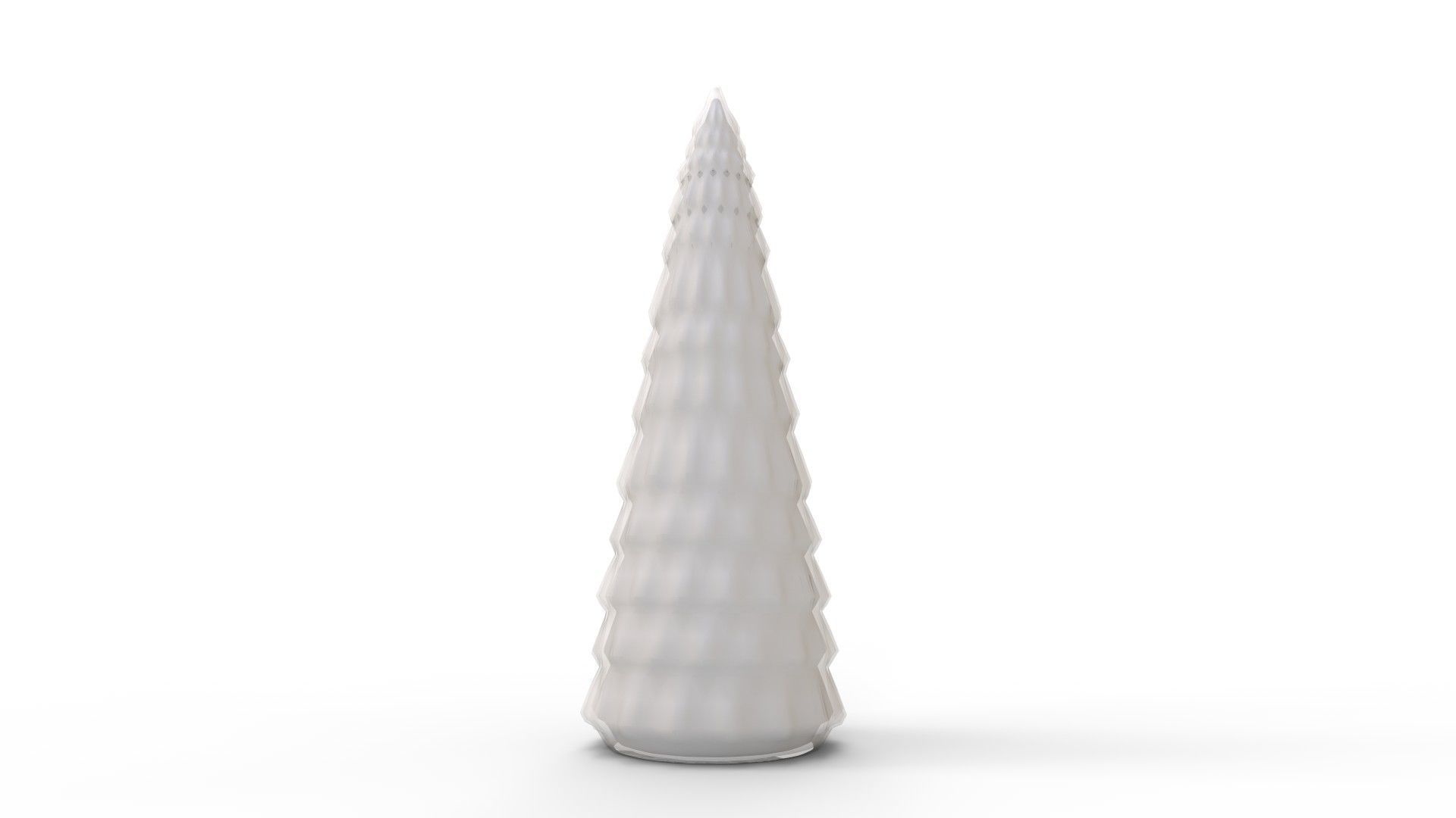Pre Lit Caviar Beaded Glass Trees White 3D model_7