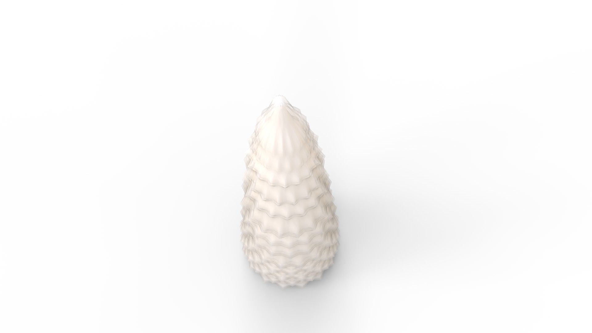 Pre Lit Caviar Beaded Glass Trees White 3D model_4