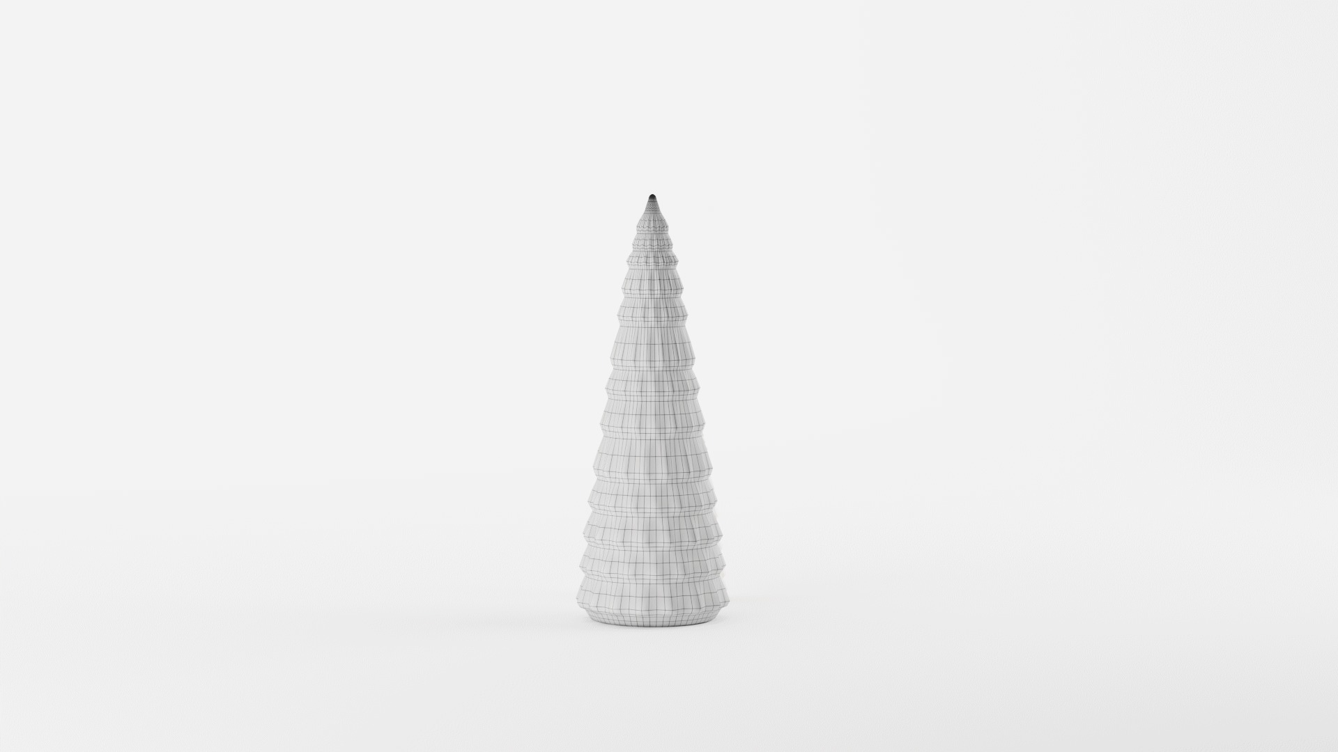 Pre Lit Caviar Beaded Glass Trees White 3D model_8
