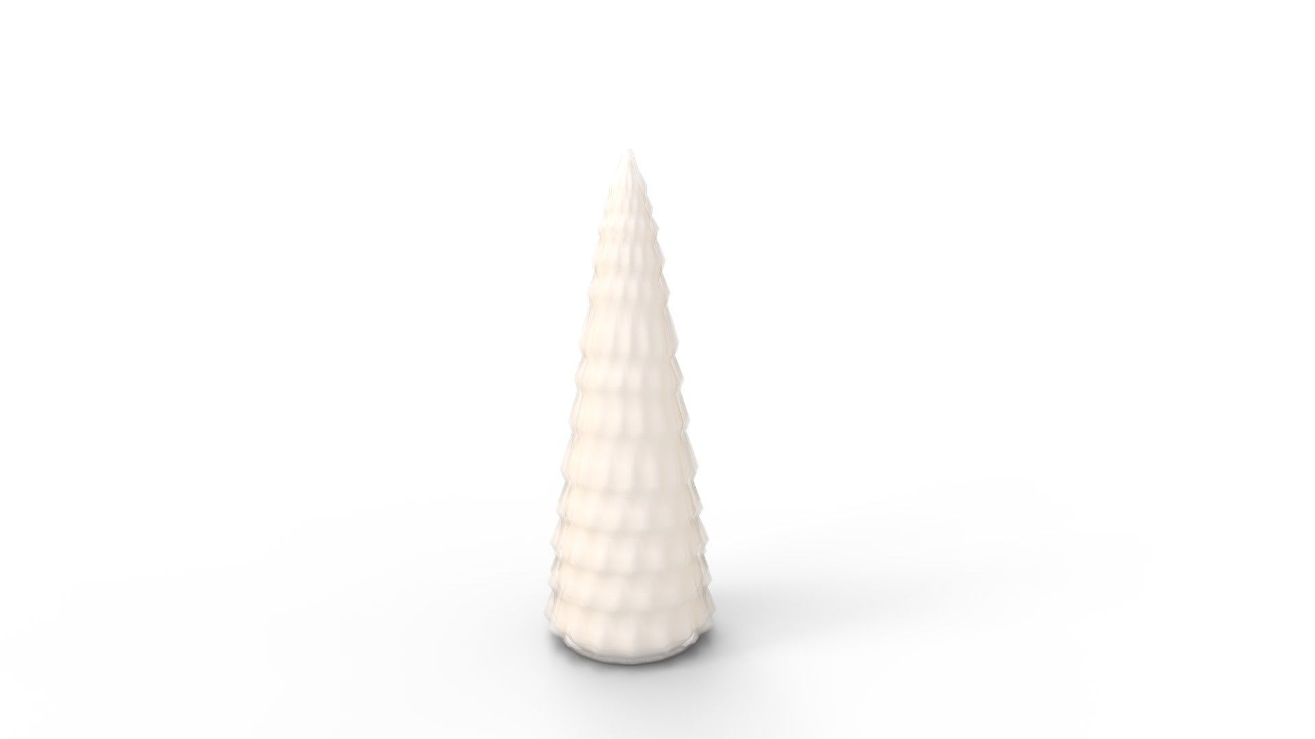Pre Lit Caviar Beaded Glass Trees White 3D model_1
