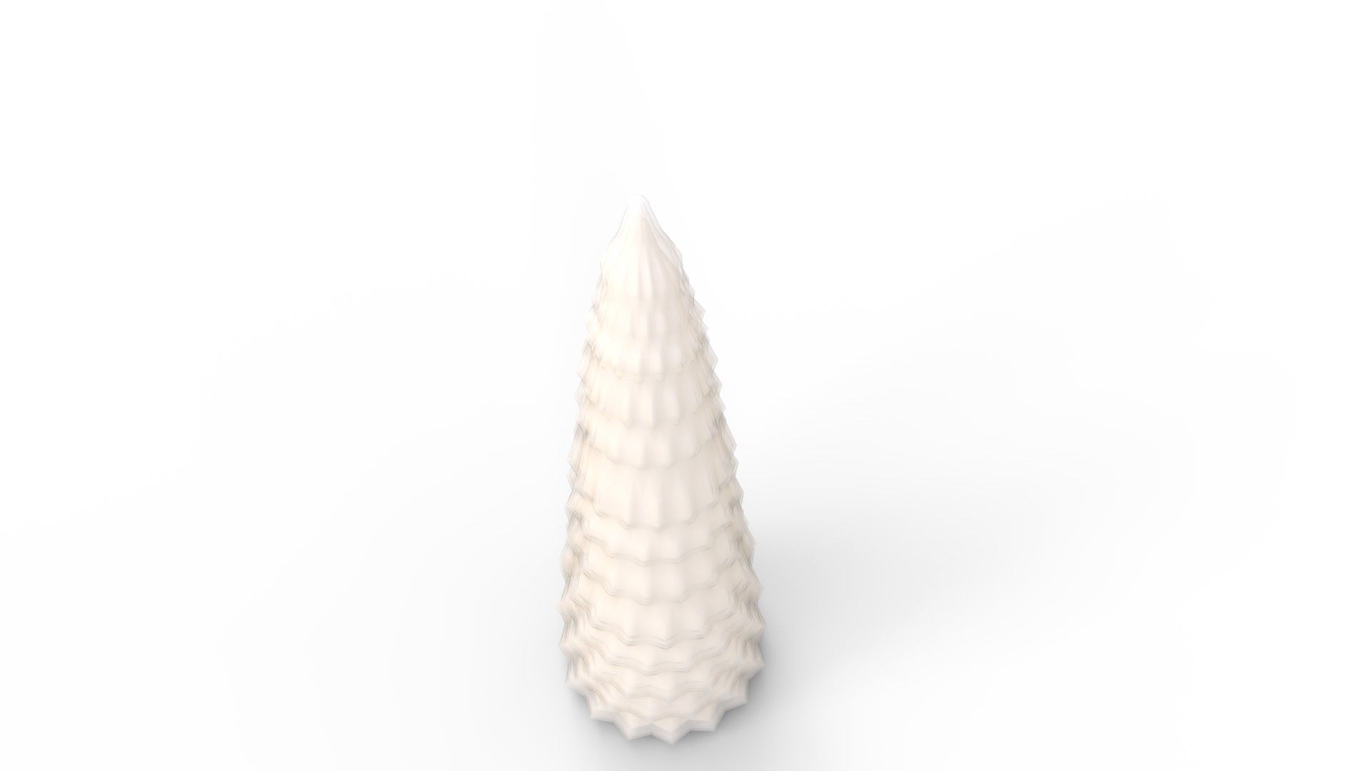 Pre Lit Caviar Beaded Glass Trees White 3D model_3