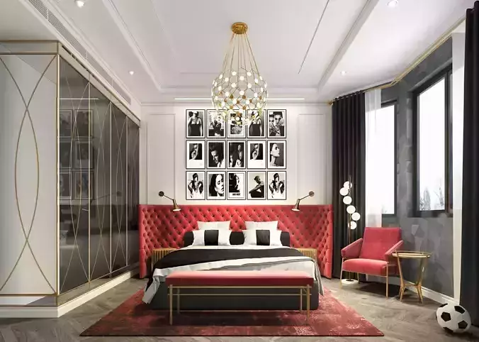 bedroom interior 3D model