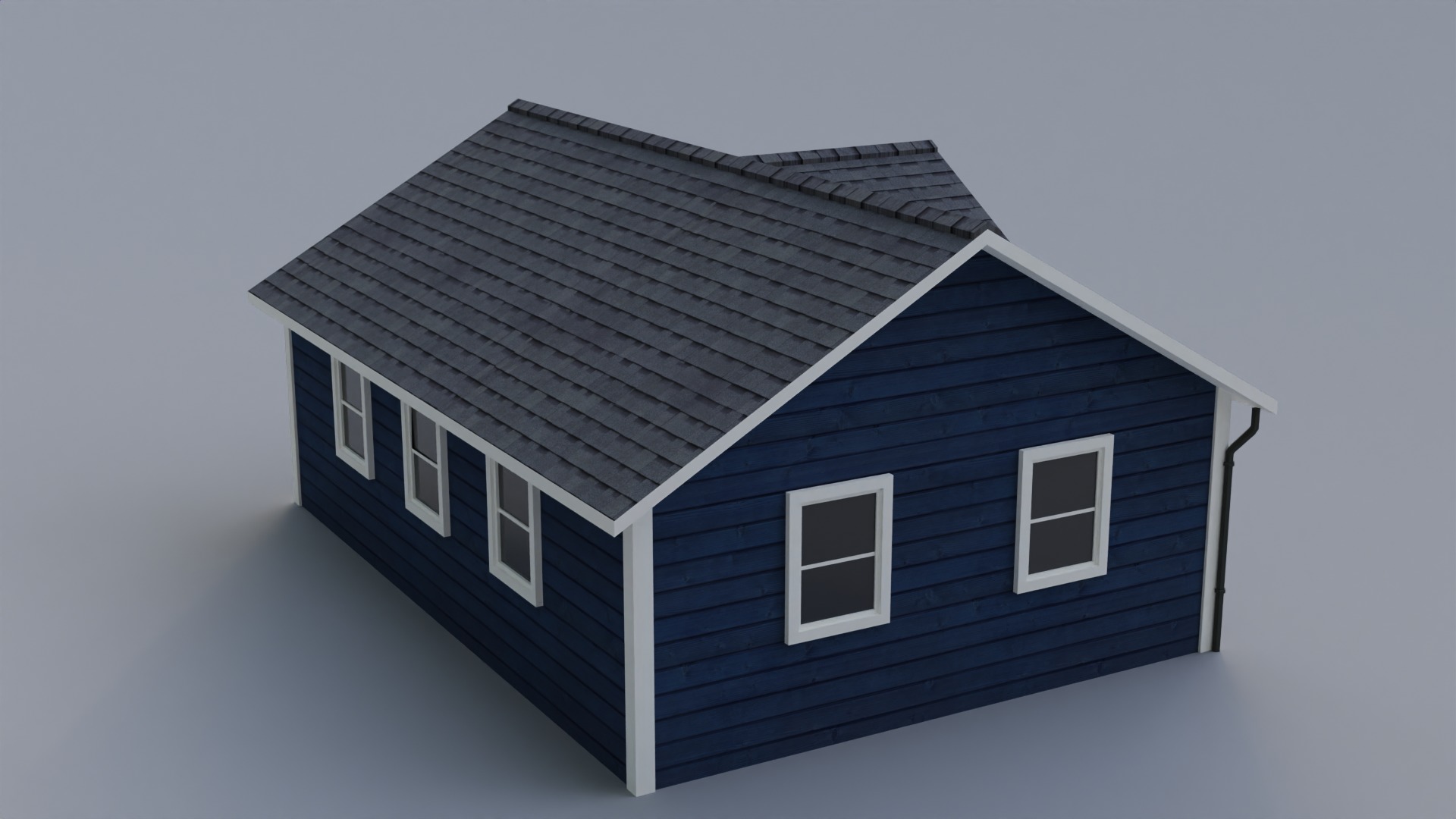 Low Poly house Low-poly 3D model_6